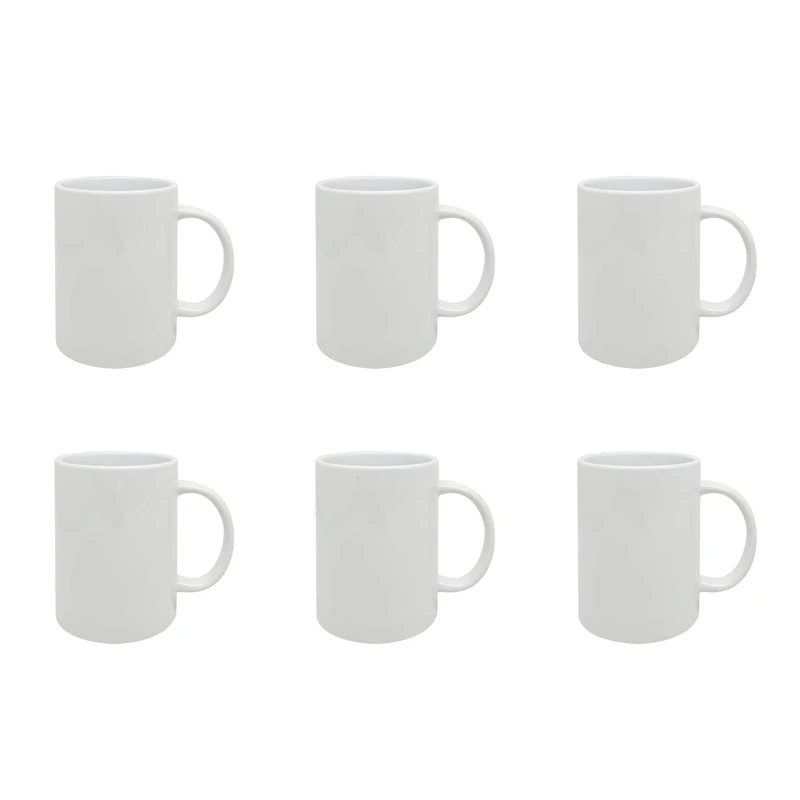 15oz. White Ceramic Sublimation Mugs, 6ct. by Make Market®