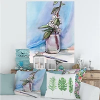 Designart - Cherry Blossom In Glass Jar