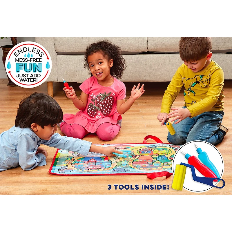 Bright Stripes Let's Craft Busy Village Magic Reveal Discovery Mat