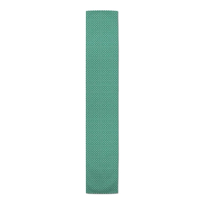 Teal Hexagons Outdoor Table Runner