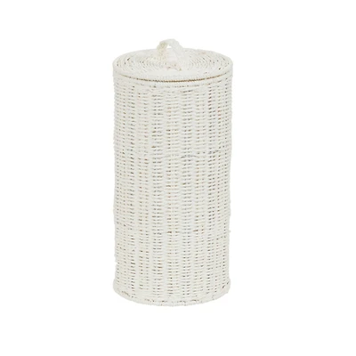 Household Essentials Wicker Toilet Paper Holder with Lid