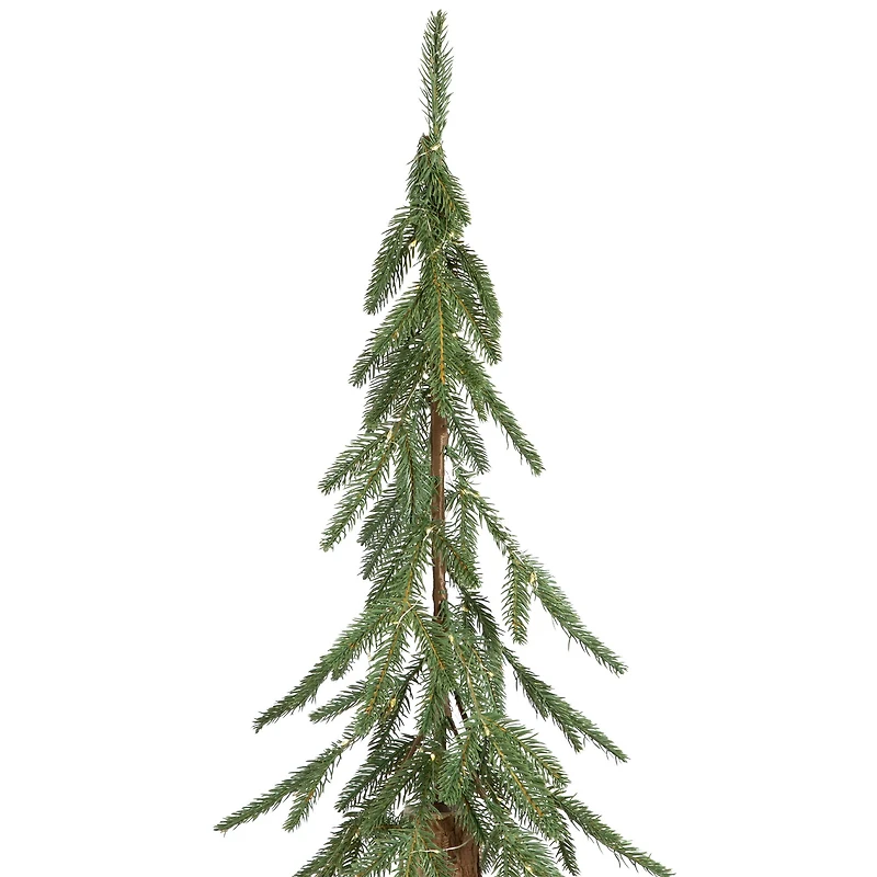 6ft. Pre-Lit Medium Alpine Artificial Christmas Tree, Clear LED Lights