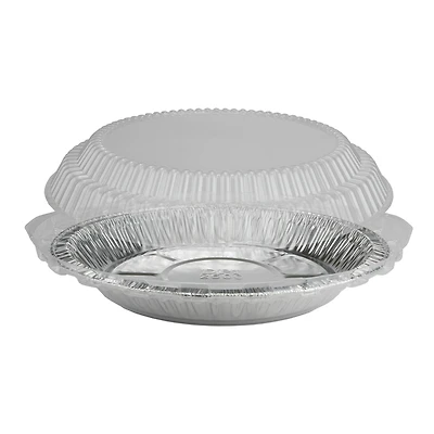 Silver Lining by Durable Packaging Foil Pie Pans with Dome Lids, 2ct.