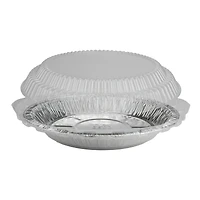 Silver Lining by Durable Packaging Foil Pie Pans with Dome Lids, 2ct.