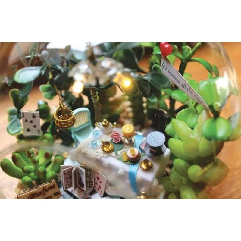 Wizardi Miniature Roombox Alice Forest Afternoon Tea Dollhouse Kit