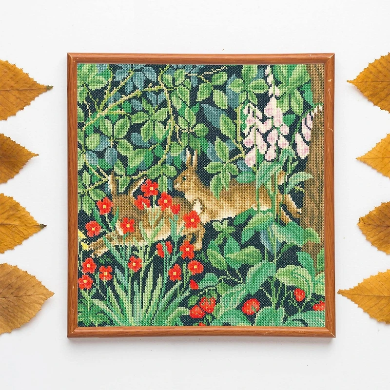 Bothy Threads Greenery Hares Counted Cross Stitch Kit