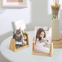 Expressions™ Clear Plastic Frame with Wood Base by Studio Décor