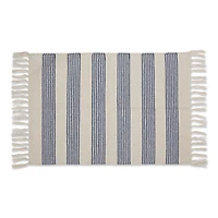 DII® French Blue Ticking Stripe Hand-Loomed Rug, 2ft. x 3ft.