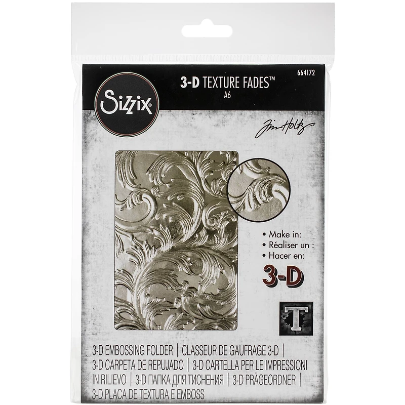 Sizzix® 3-D Texture Fades™ Elegant Embossing Folder by Tim Holtz®
