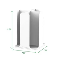 Mind Reader White 4-Compartment Cup and Lid Organizer Carousel