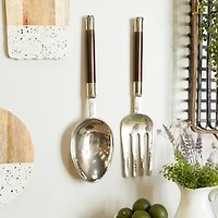 Silver Eclectic Wall Decor, Set of 2 5", 22"