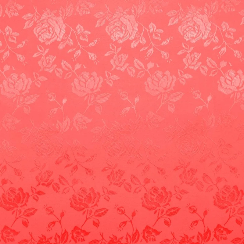 Coral Jacquard Satin