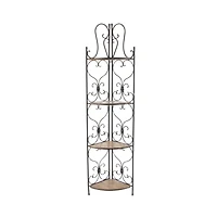 66" Brown Iron Farmhouse Baker's Rack