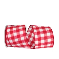 JAM Paper 4" x 10yd. Flannel Wired Gingham Check Ribbon