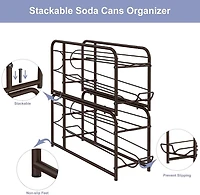 NEX™ 12oz. 20-Can Capacity Black Organizer and Dispenser, 2ct.
