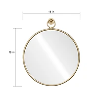 18" Round Wall Mirror in Gold Metal Frame by Ashland®