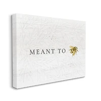 Stupell Industries Meant to Be Charming Phrase Honey Bee Pun Canvas Wall Art