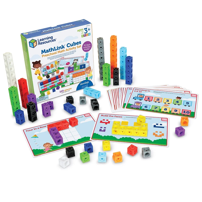 Learning Resources Mathlink Cubes Preschool Math Activity Set