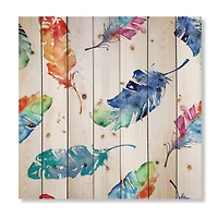 Designart - Ethnic Blue Feathers