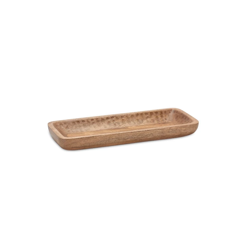 Natural Mango Wood Dough Bowl Tray Set