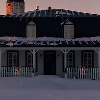 3-Piece Lighted Red Bow and Green Swag Christmas Decoration