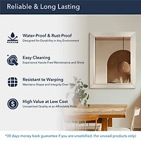 Head West Brushed Nickel With Chrome Inner Lip Beveled 27.5" x 33.5" Framed Accent Vanity Mirror