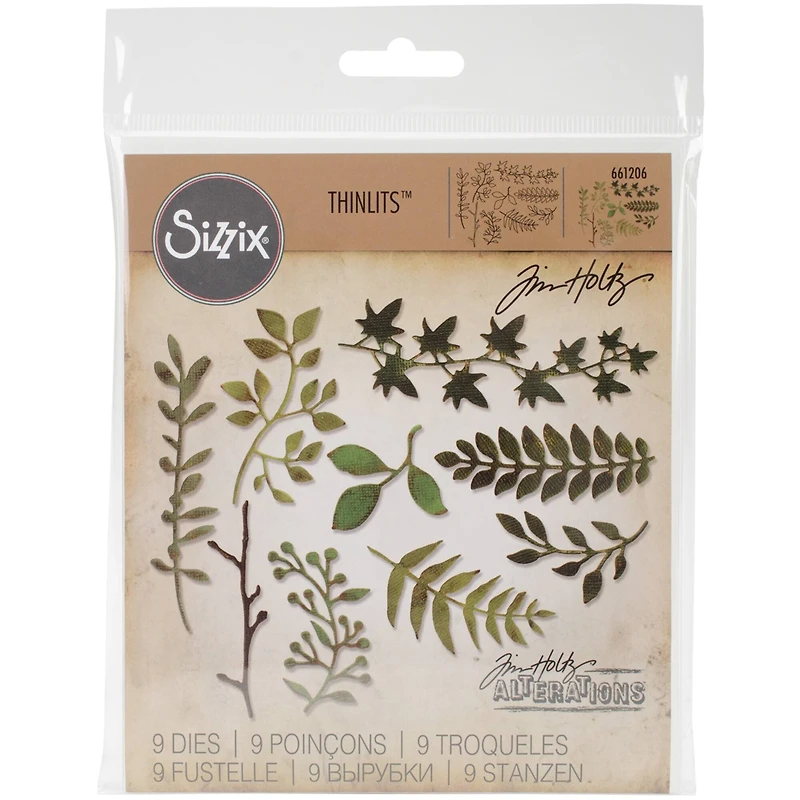 Sizzix® Thinlits™ Garden Greens Dies by Tim Holtz®
