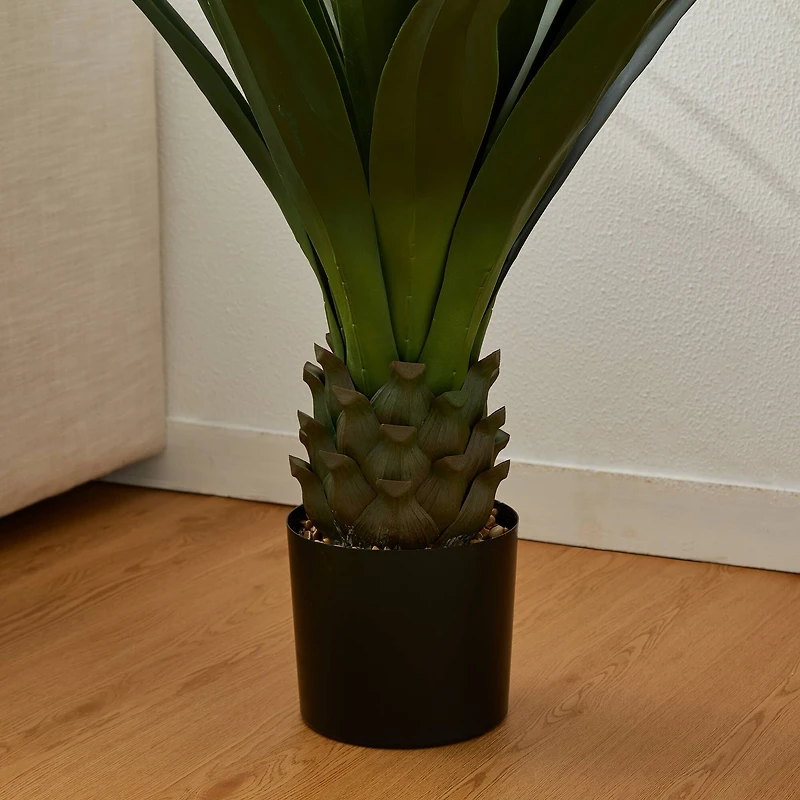Glitzhome® 3.25ft. Potted Faux Agave Plant