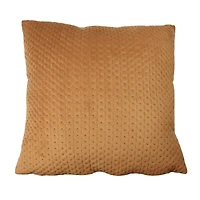 Orange Contemporary Textured Square Throw Pillow