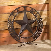 25.5" Metal Texas Star Wall Plaque