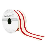 1.5" x 3yd. Wired Ticking Stripe Ribbon by Celebrate It