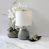 Simple Designs 14" Metal Touch Table Lamp