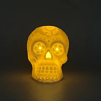 4.5" DIY LED Sugar Skull Ceramic Décor by Ashland®