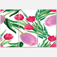 Designart - Blooming Beautiful Pink Tulips Flowers