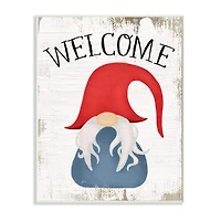 Stupell Industries Welcome Gnome Sign Wooden Wall Plaque