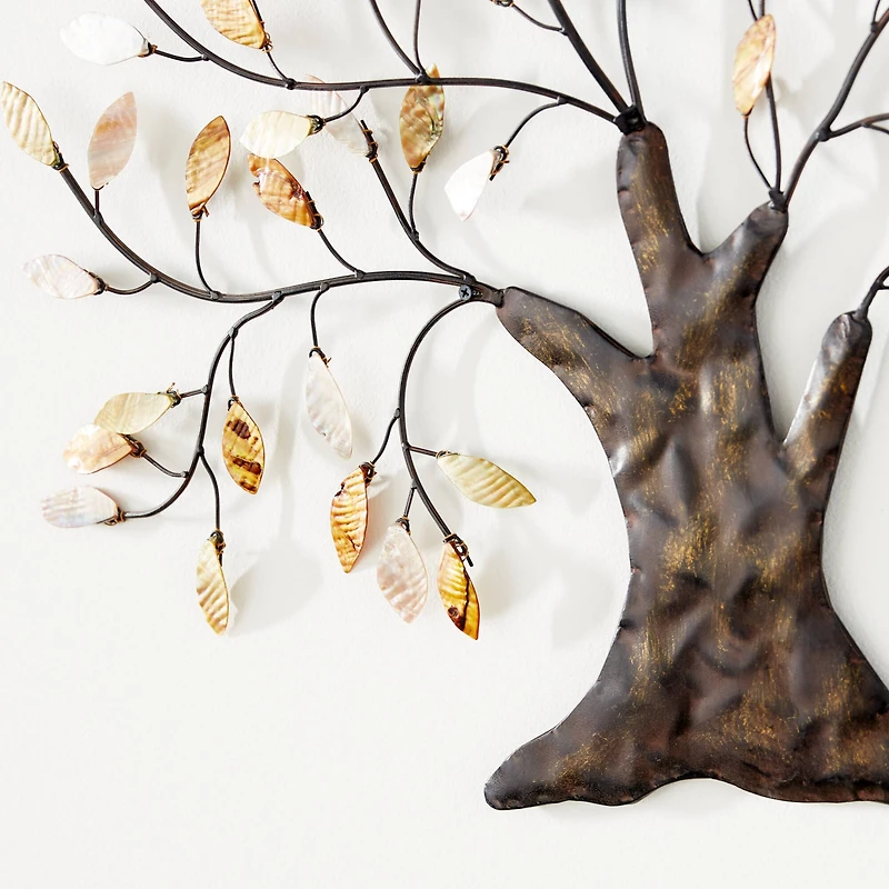 Brown & Green Metal Traditional Wall Décor