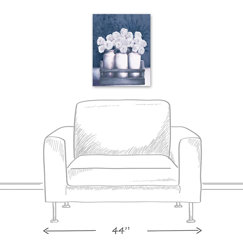 Blue Roses 16" x 20" Canvas Wall Art