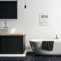 Stupell Industries Modern Day Clean the Bathroom Sign Technology Humor Canvas Wall Art