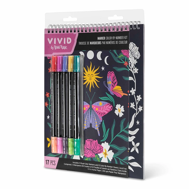 VIVID by Brea Reese® Botanical Marker Color-by-Number Kit