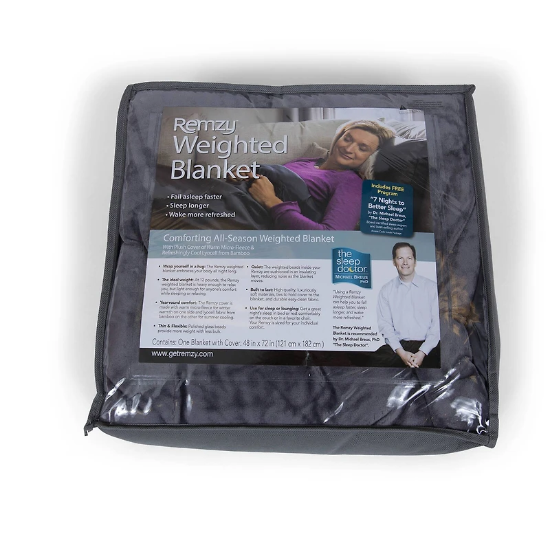 Remzy™ 12lb. SL Weighted Blanket with Premium Duvet Cover