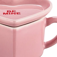 Miss Valentine Pink Ceramic Candy Heart Mug & Saucer