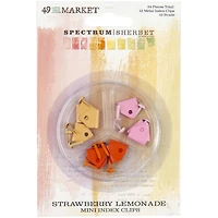 49 and Market Spectrum Sherbet Strawberry Lemonade Mini Metal Index Clips