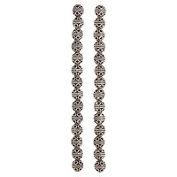 12 Pack:  Silver Plated Carved Round Beads, 8mm by Bead Landing™