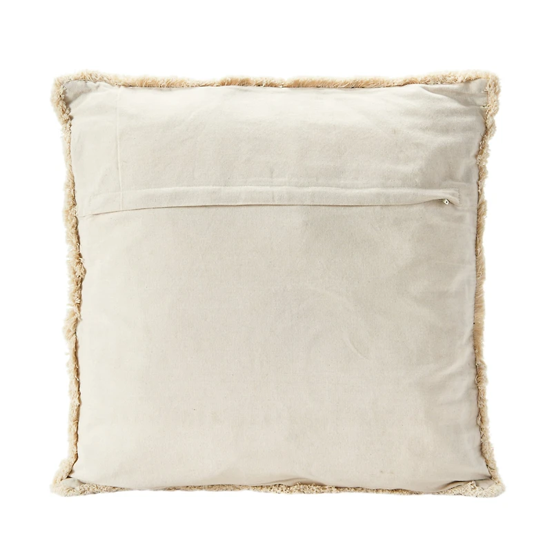 Hello Honey® Green & Natural Applique XO Throw Pillow with Fringe