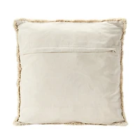 Hello Honey® Green & Natural Applique XO Throw Pillow with Fringe