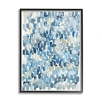 Stupell Industries Coastal Tile Abstract Soft Blue Beige Shapes in Frame Wall Art