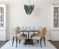 Hello Honey® 26" 2-Tier Draped Wood Bead Chandelier