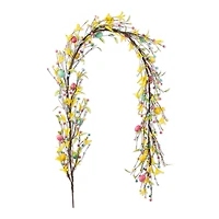 Glitzhome® 6ft Easter Egg & Flower Garland