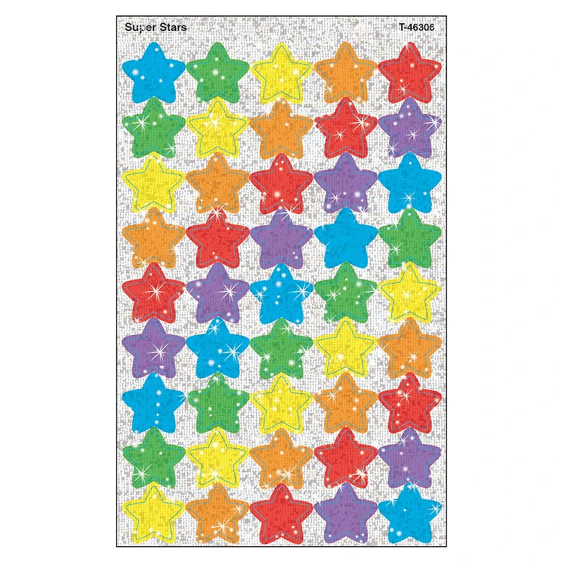 Trend Enterprises® superShapes Super Stars Sparkle Stickers, 6 Packs of 180ct.