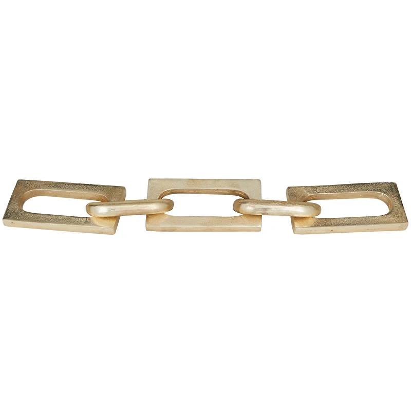 CosmoLiving by Cosmopolitan 18.5" Silver Aluminum Chain Sculpture